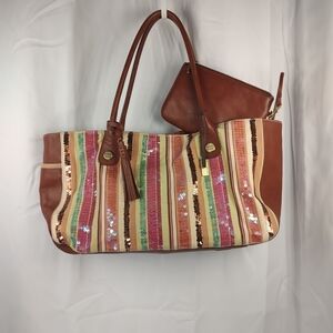 SOLD! Sigrid Olsen Tote With Charm, Detachable Inner Bag Dust Bag